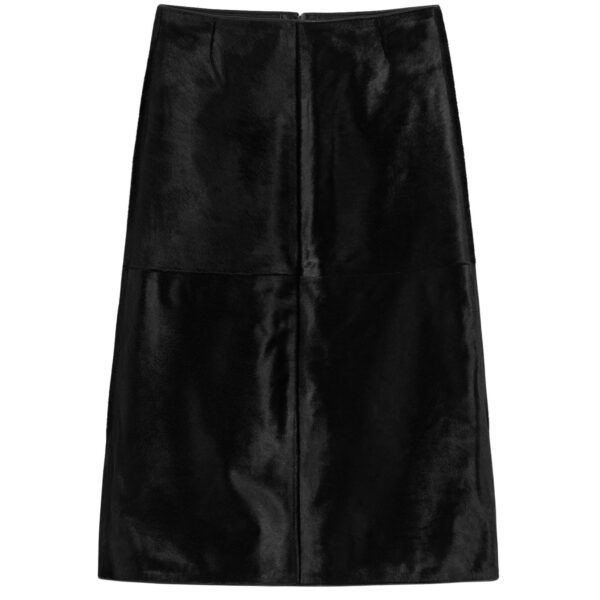Totême Pony hair skirt in Black - Skirts - Scandinavian Minimalist Luxury at Coveti