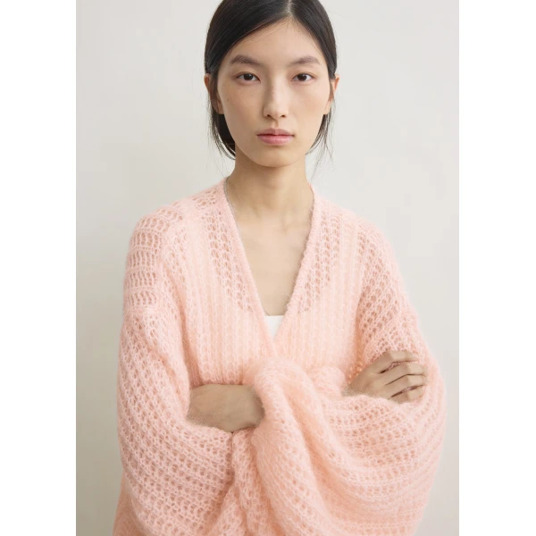 Totême Puffed cardigan in Bloom - Knitwear - Scandinavian Minimalist Luxury at Coveti