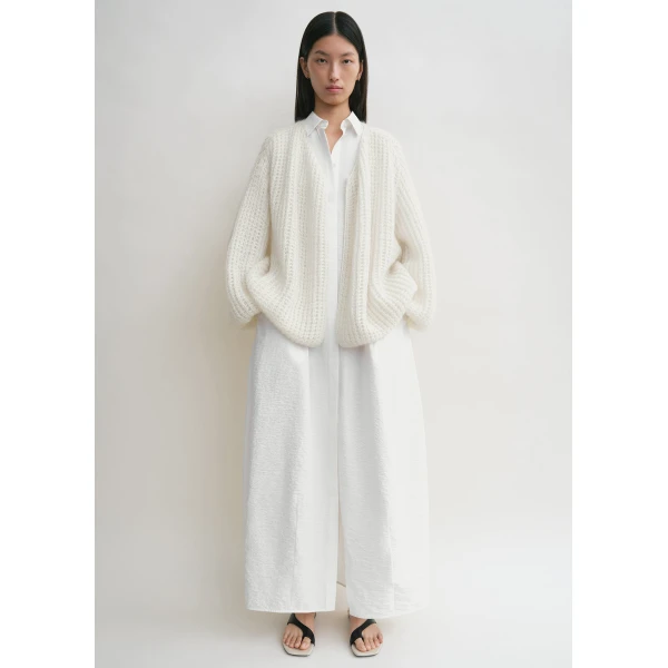 Totême Puffed cardigan off-white in Off white - Knitwear - Scandinavian Minimalist Luxury at Coveti