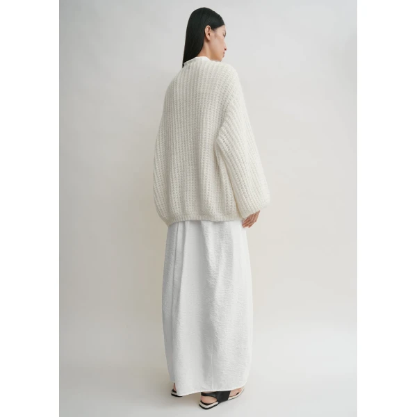 Totême Puffed cardigan off-white in Off white - Knitwear - Scandinavian Minimalist Luxury at Coveti