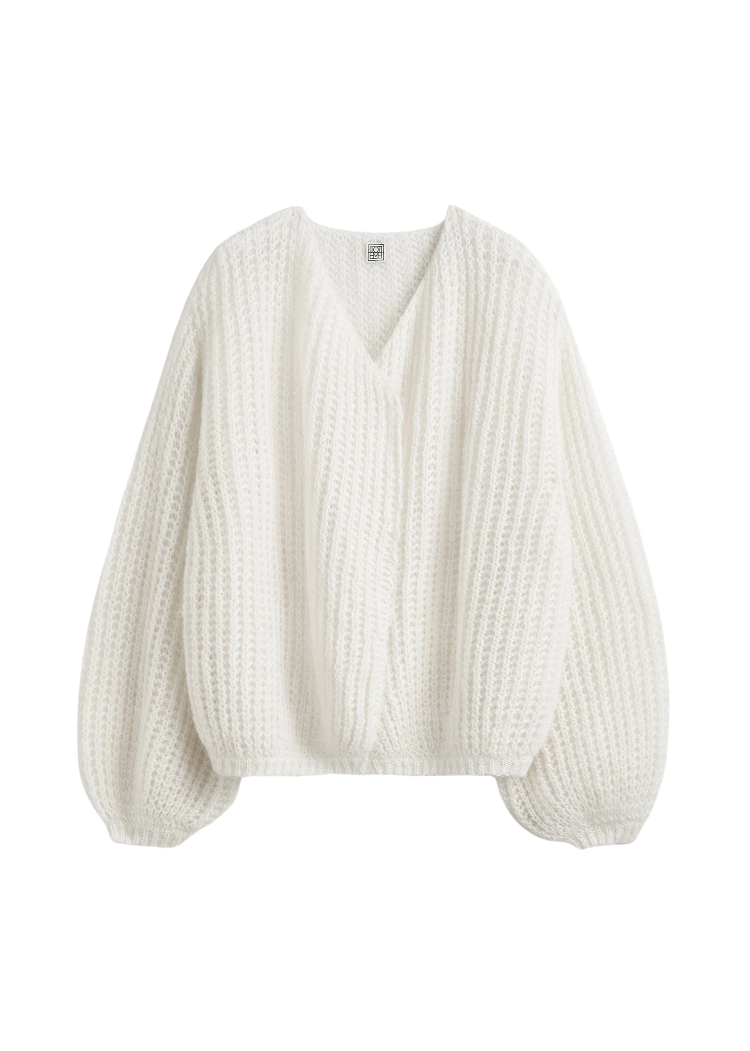 Toteme-Puffed-cardigan-off-white-in-Off-white72289_nobg Totême Puffed cardigan off-white in Off white - Knitwear - Scandinavian Minimalist Luxury at Coveti