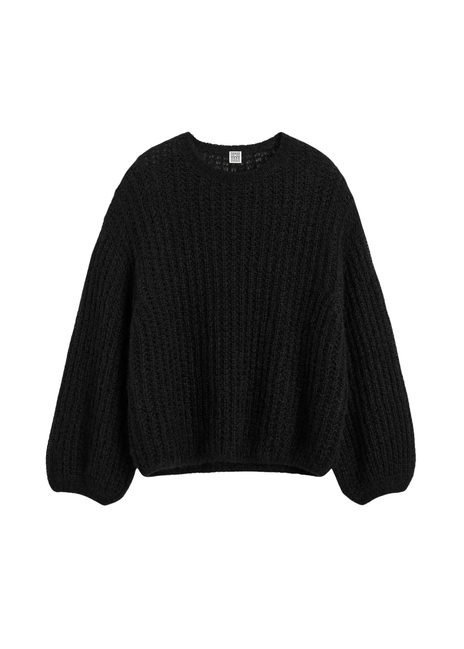 Totême Puffed knit in Black - Knitwear - Scandinavian Minimalist Luxury at Coveti