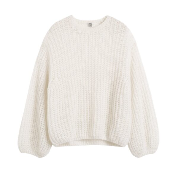 Totême Puffed knit off-white in Off white - Knitwear - Scandinavian Minimalist Luxury at Coveti