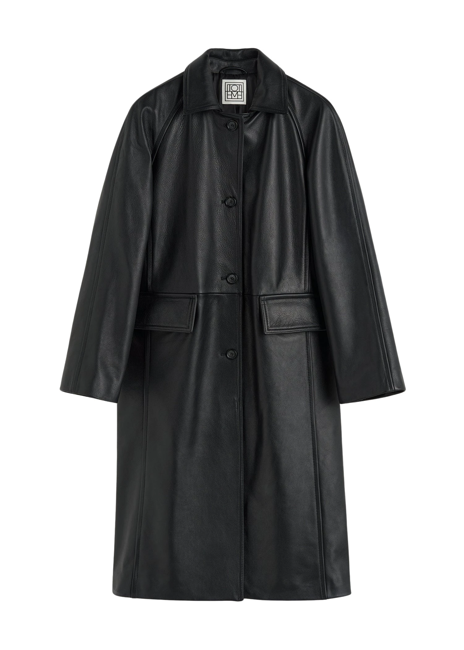 Toteme-Raglan-leather-coat-in-Black65771_nobg Totême Raglan leather coat in Black - Coats - Scandinavian Minimalist Luxury at Coveti