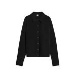 Totême Raglan-sleeve cashmere cardigan in Black - Knitwear - Scandinavian Minimalist Luxury at Coveti