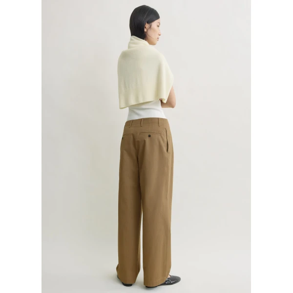Totême Relaxed chino trousers in Hazel - Pants - Scandinavian Minimalist Luxury at Coveti