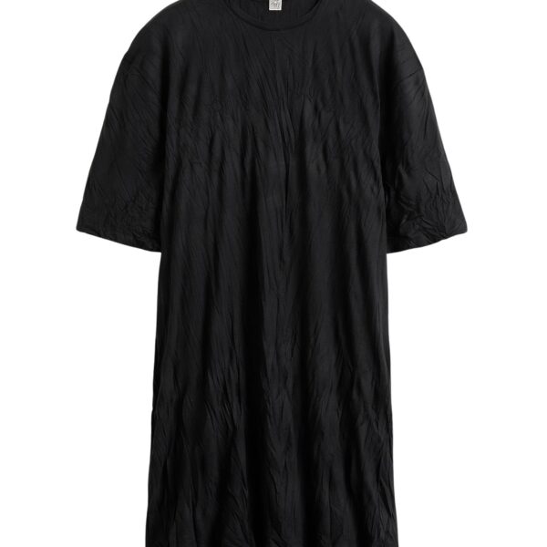 Totême Relaxed tee dress in Black - Tops - Scandinavian Minimalist Luxury at Coveti