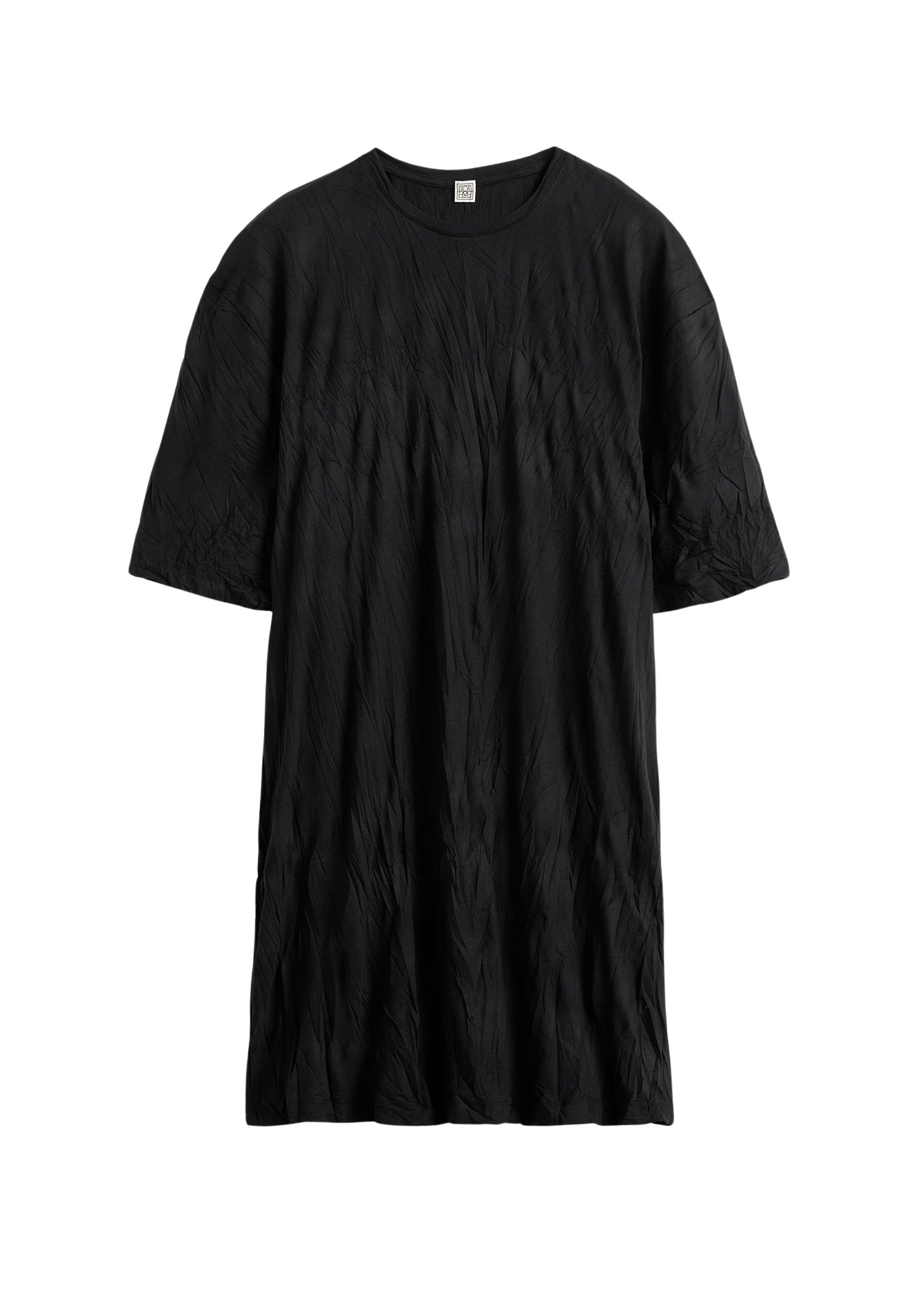 Totême Relaxed tee dress in Black - Tops - Scandinavian Minimalist Luxury at Coveti