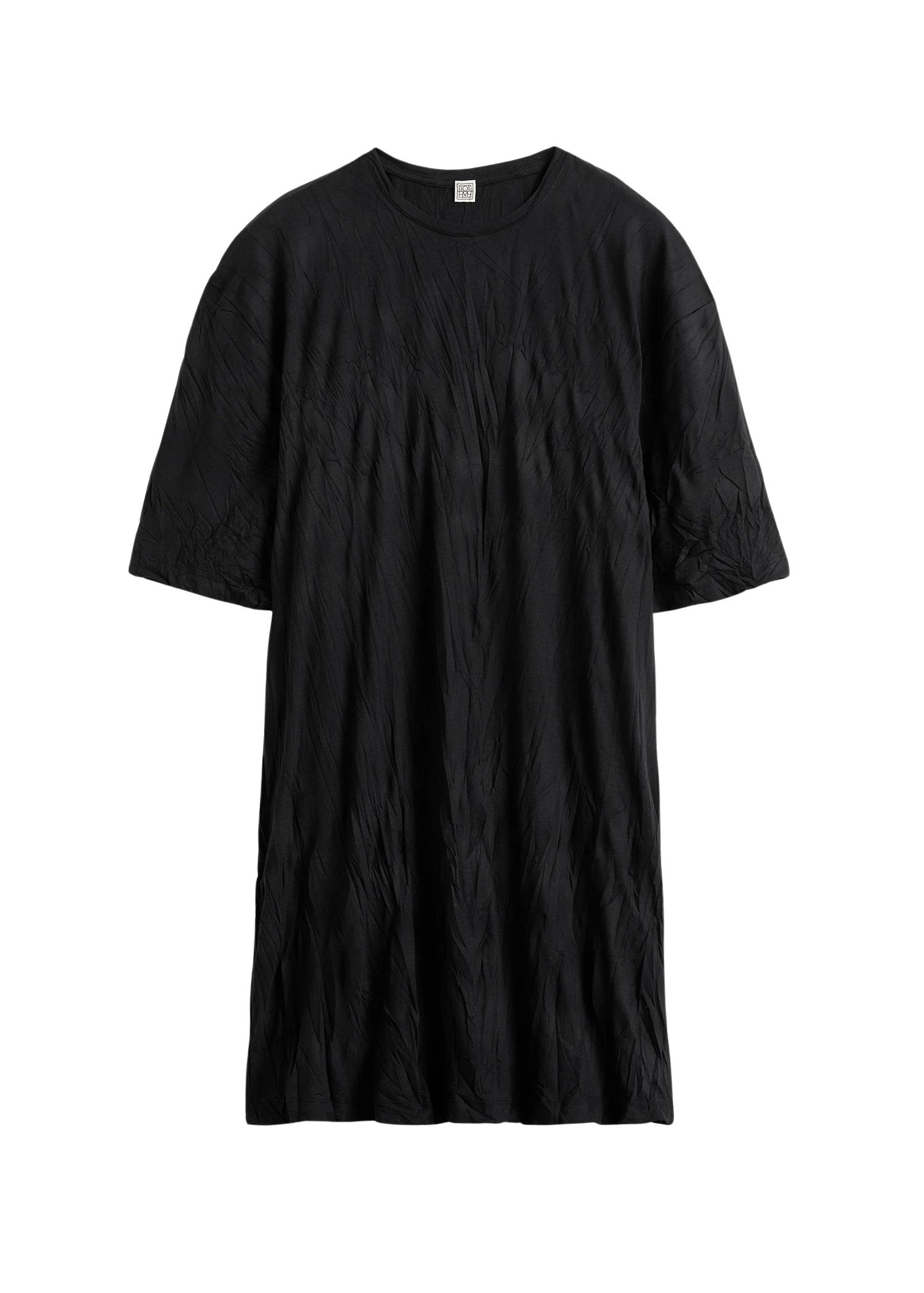 Toteme-Relaxed-tee-dress-in-Black56422_nobg Totême Relaxed tee dress in Black - Tops - Scandinavian Minimalist Luxury at Coveti