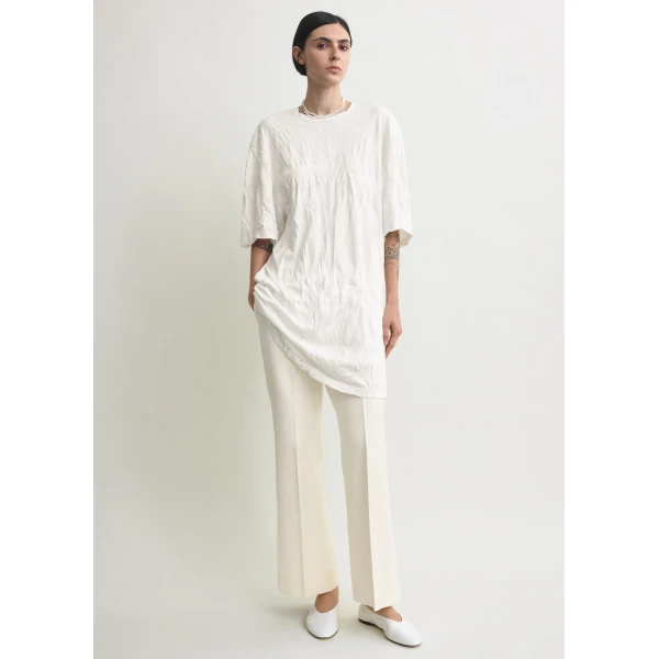 Totême Relaxed tee dress in Off-white - Tops - Scandinavian Minimalist Luxury at Coveti