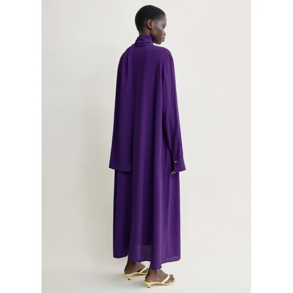 Totême Rounded neckline dress in Amethyst - Dresses - Scandinavian Minimalist Luxury at Coveti