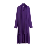 Totême Rounded neckline dress in Amethyst - Dresses - Scandinavian Minimalist Luxury at Coveti