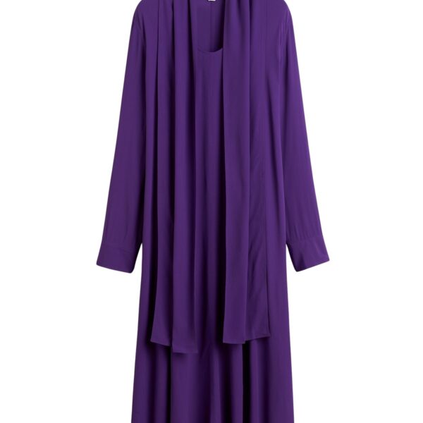 Totême Rounded neckline dress in Amethyst - Dresses - Scandinavian Minimalist Luxury at Coveti