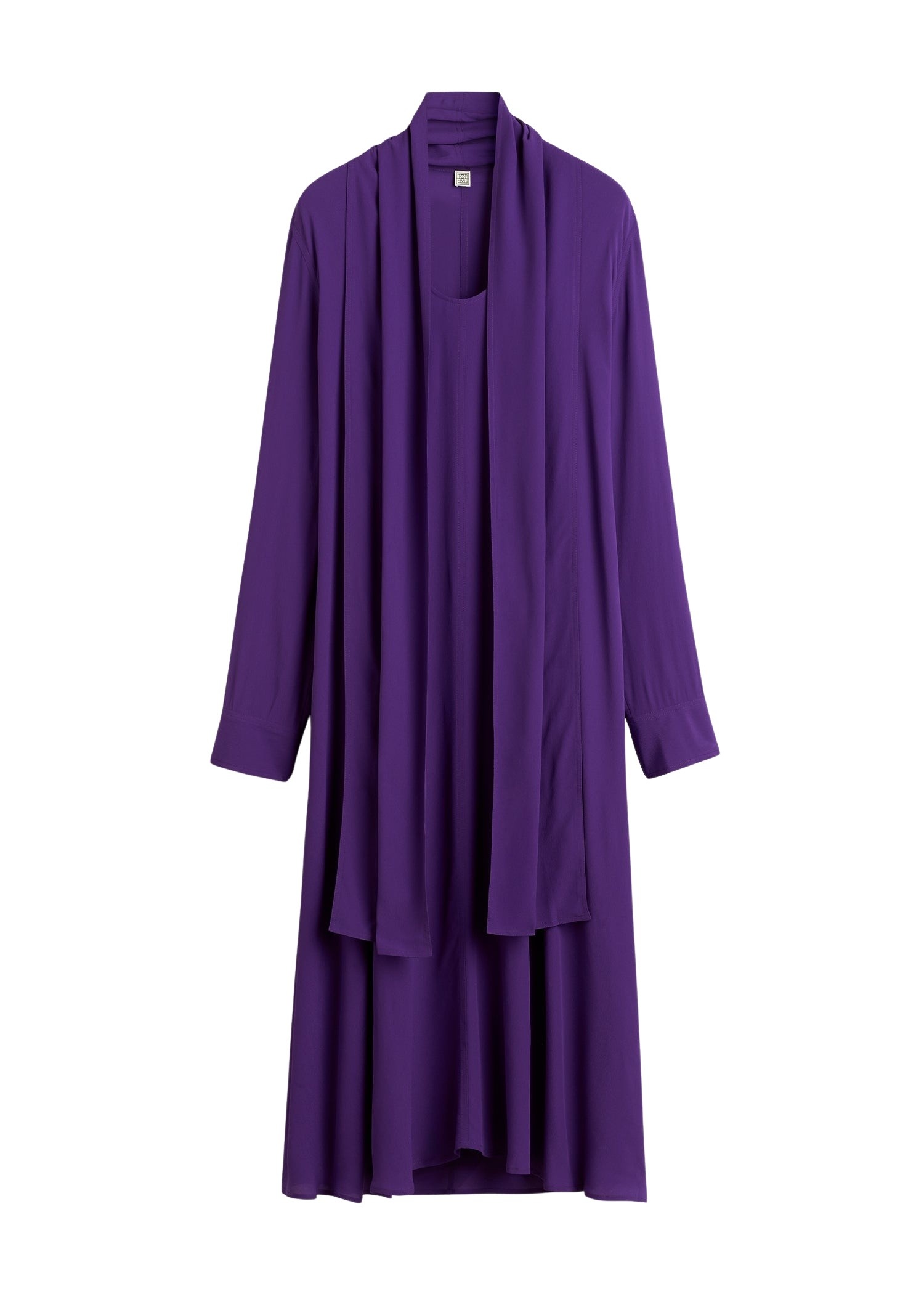 Totême Rounded neckline dress in Amethyst - Dresses - Scandinavian Minimalist Luxury at Coveti