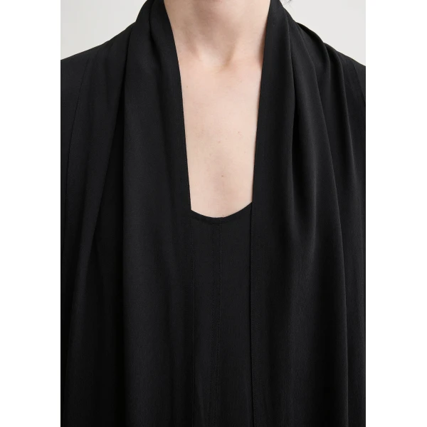 Totême Rounded neckline dress in Black - Dresses - Scandinavian Minimalist Luxury at Coveti