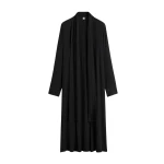 Totême Rounded neckline dress in Black - Dresses - Scandinavian Minimalist Luxury at Coveti