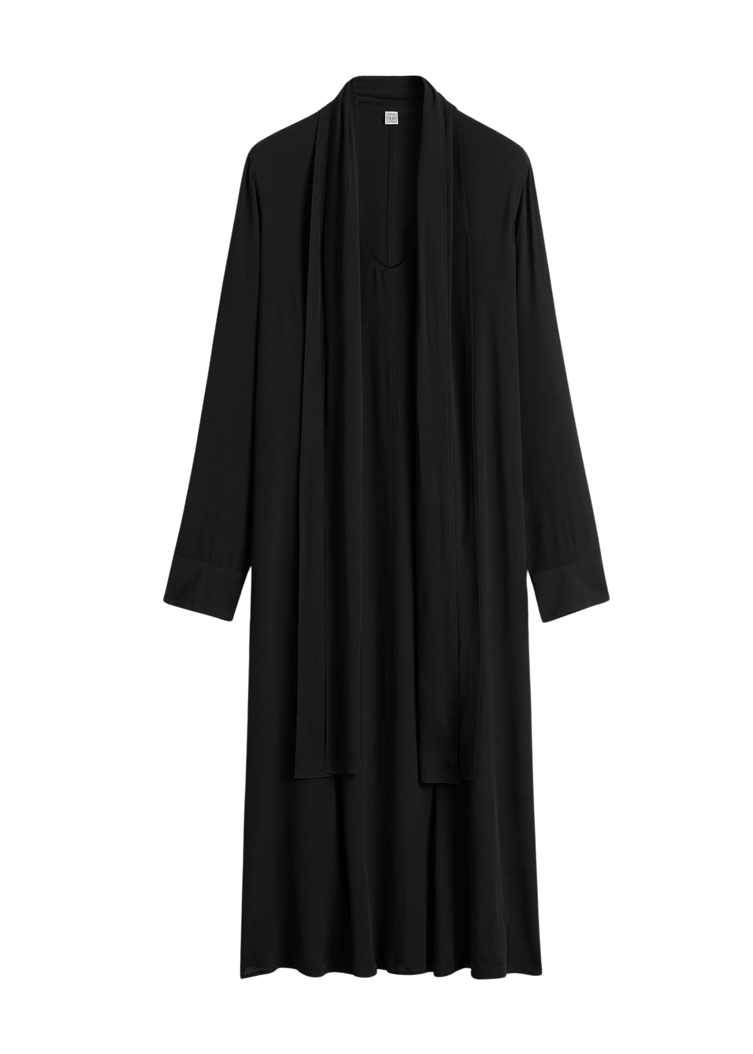 Totême Rounded neckline dress in Black - Dresses - Scandinavian Minimalist Luxury at Coveti