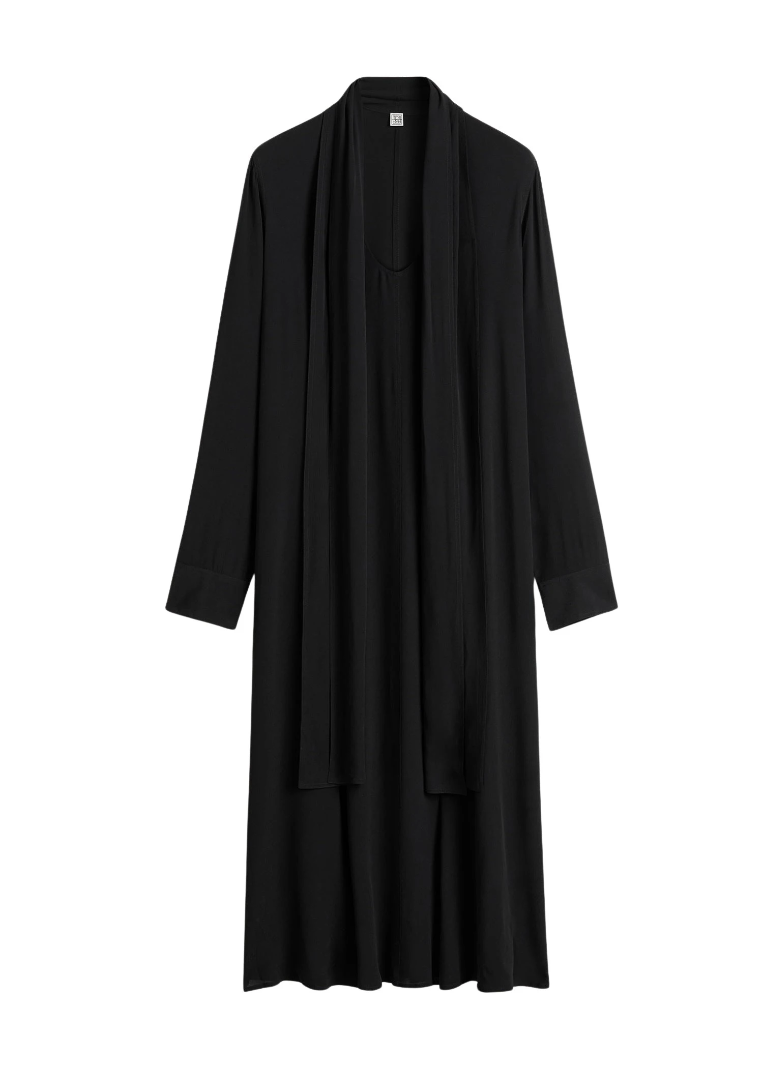 Toteme-Rounded-neckline-dress-in-Black20194_nobg Totême Rounded neckline dress in Black - Dresses - Scandinavian Minimalist Luxury at Coveti
