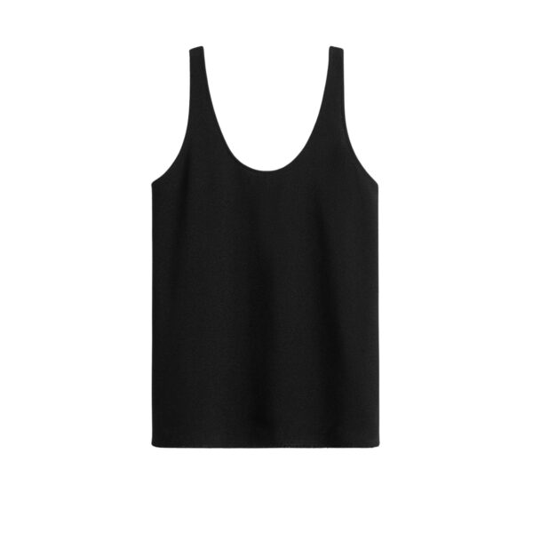 Totême Sablé tank in Black - Tops - Scandinavian Minimalist Luxury at Coveti