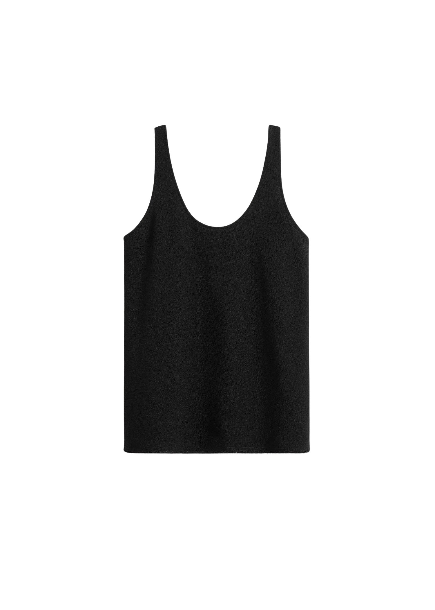 Totême Sablé tank in Black - Tops - Scandinavian Minimalist Luxury at Coveti