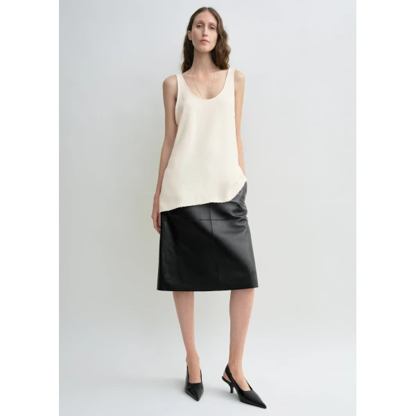 Totême Sablé tank in Macadamia - Tops - Scandinavian Minimalist Luxury at Coveti