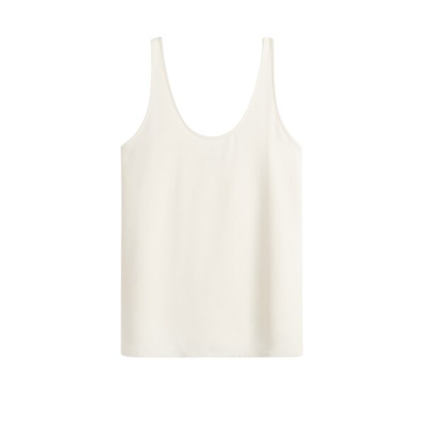 Totême Sablé tank in Macadamia - Tops - Scandinavian Minimalist Luxury at Coveti