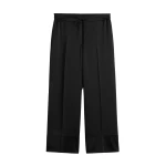 Totême Satin drawstring trousers in Black - Pants - Scandinavian Minimalist Luxury at Coveti