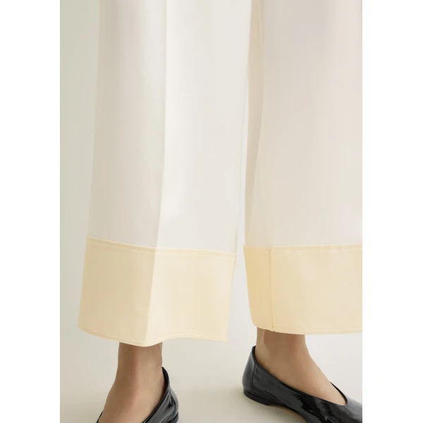 Totême Satin drawstring trousers in White - Pants - Scandinavian Minimalist Luxury at Coveti