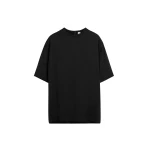 Totême Satin tee in Black - Tops - Scandinavian Minimalist Luxury at Coveti