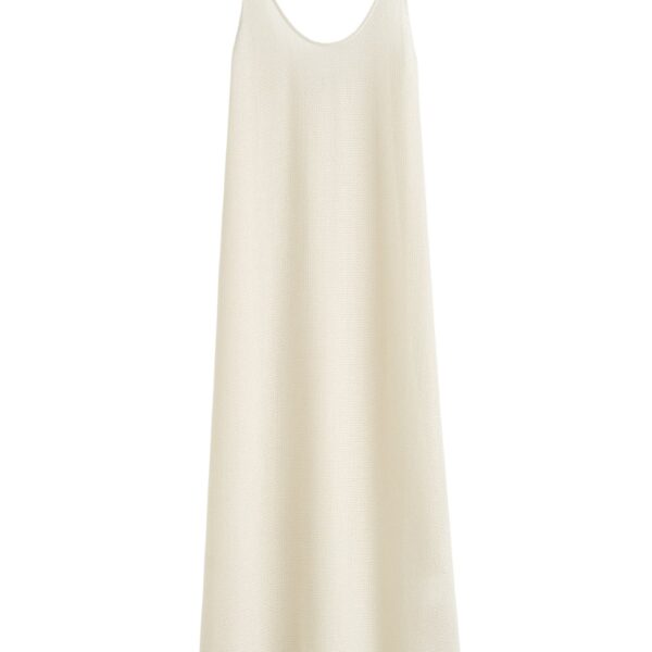 Totême Scoop cover-up in Macadamia - Dresses - Scandinavian Minimalist Luxury at Coveti