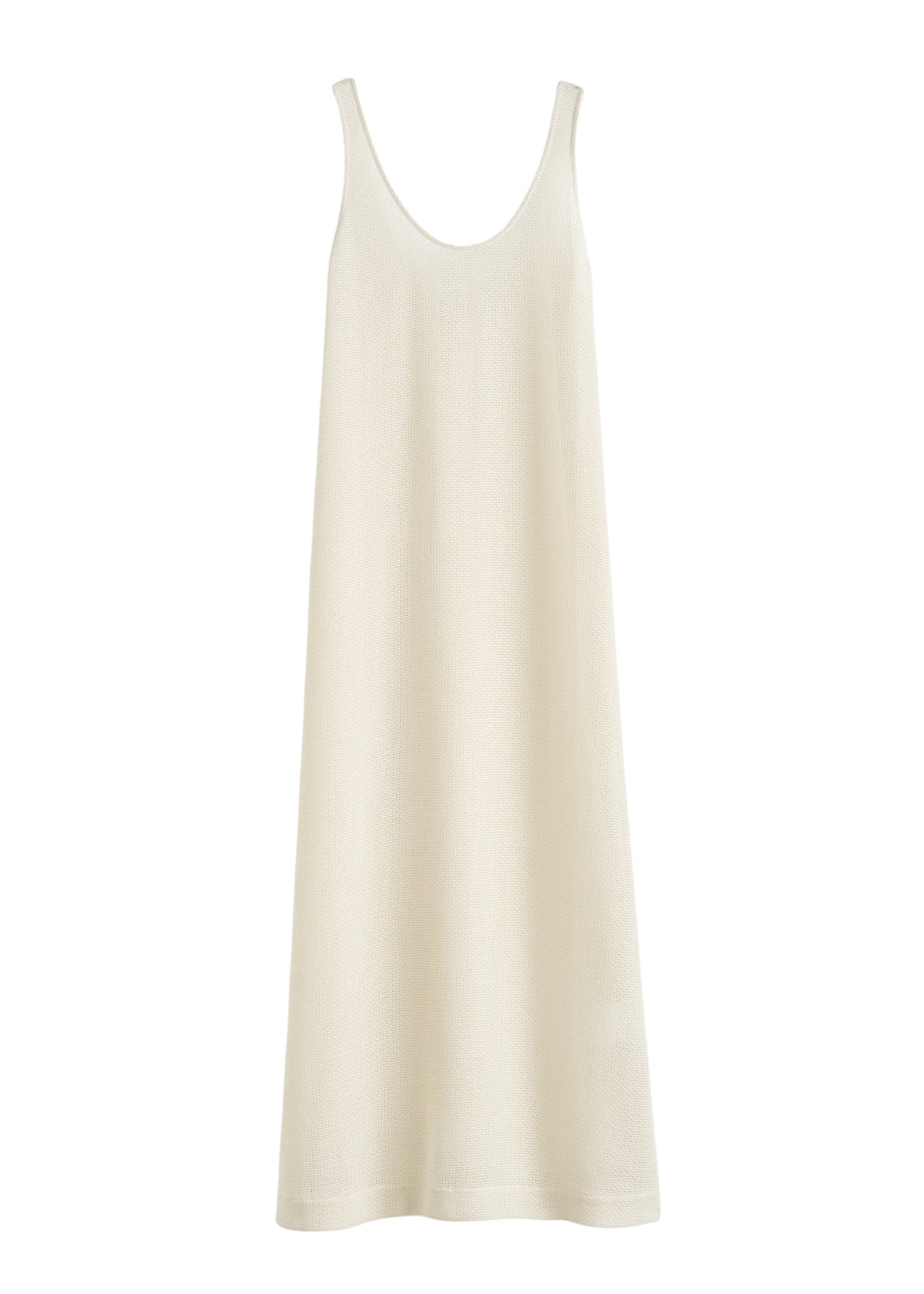Totême Scoop cover-up in Macadamia - Dresses - Scandinavian Minimalist Luxury at Coveti