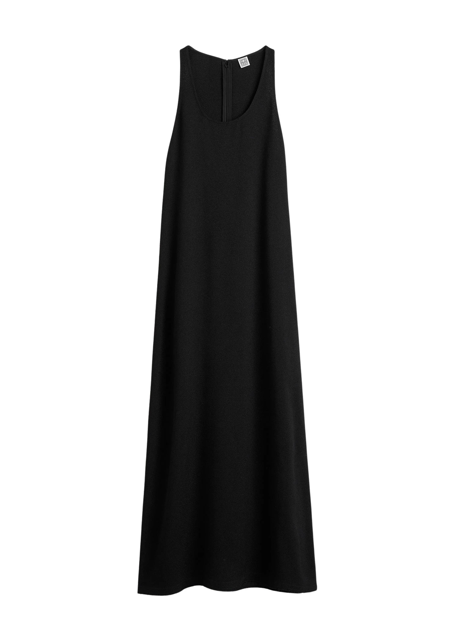 Toteme-Scoop-neck-sable-dress-in-Black18997_nobg Totême Scoop-neck sablé dress in Black - Dresses - Scandinavian Minimalist Luxury at Coveti