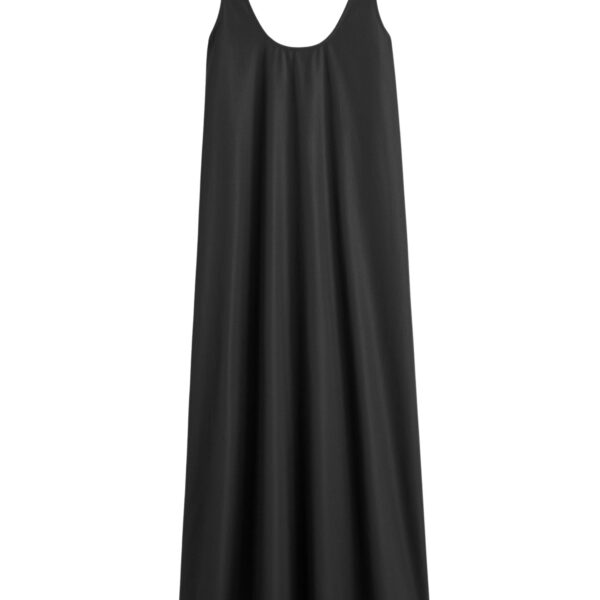 Totême Scoop poplin dress in Black - Dresses - Scandinavian Minimalist Luxury at Coveti