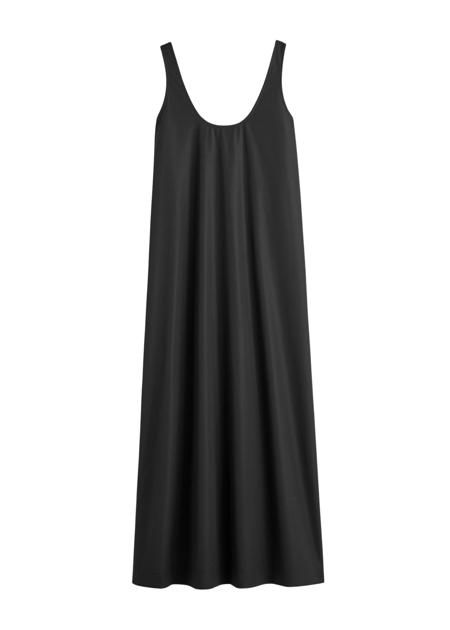Toteme-Scoop-poplin-dress-in-Black11131_nobg Totême Scoop poplin dress in Black - Dresses - Scandinavian Minimalist Luxury at Coveti