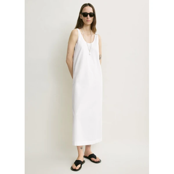 Totême Scoop poplin dress in White - Dresses - Scandinavian Minimalist Luxury at Coveti