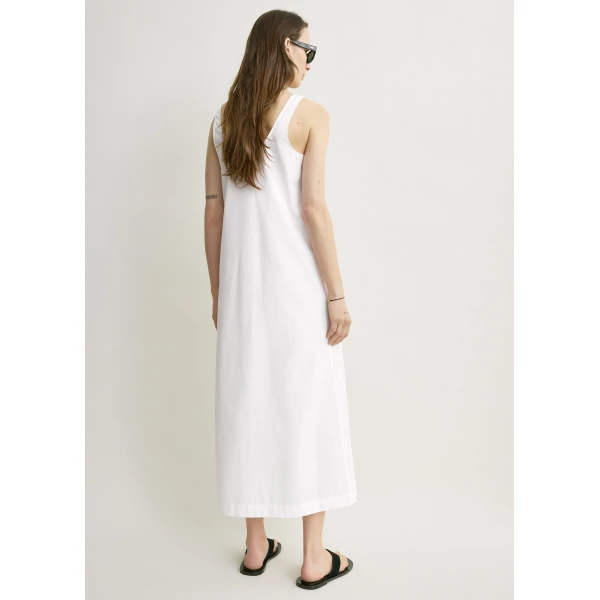 Totême Scoop poplin dress in White - Dresses - Scandinavian Minimalist Luxury at Coveti