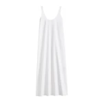 Totême Scoop poplin dress in White - Dresses - Scandinavian Minimalist Luxury at Coveti
