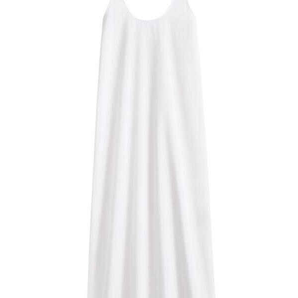 Totême Scoop poplin dress in White - Dresses - Scandinavian Minimalist Luxury at Coveti