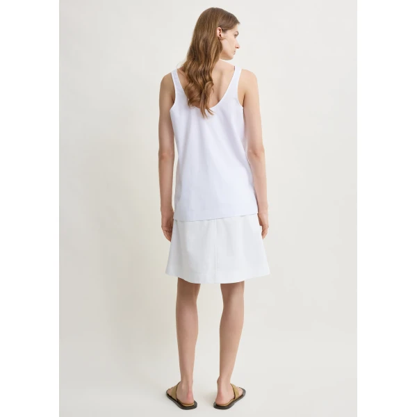 Totême Scoop poplin tank in White - Tops - Scandinavian Minimalist Luxury at Coveti