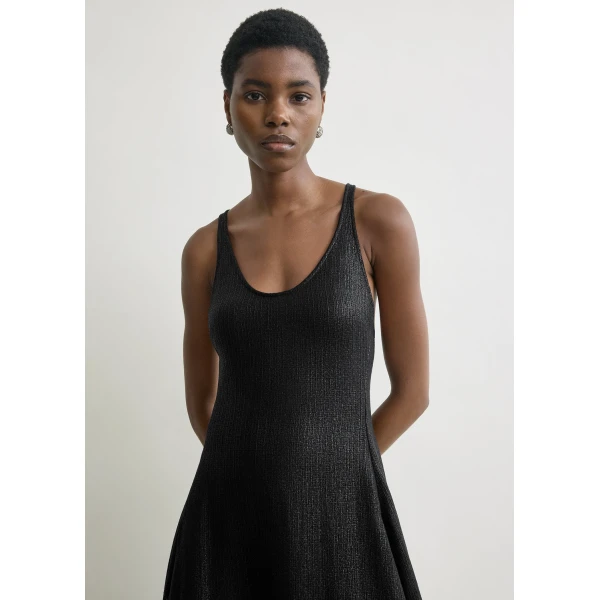 Totême Sculpted cotton dress in Black - Dresses - Scandinavian Minimalist Luxury at Coveti