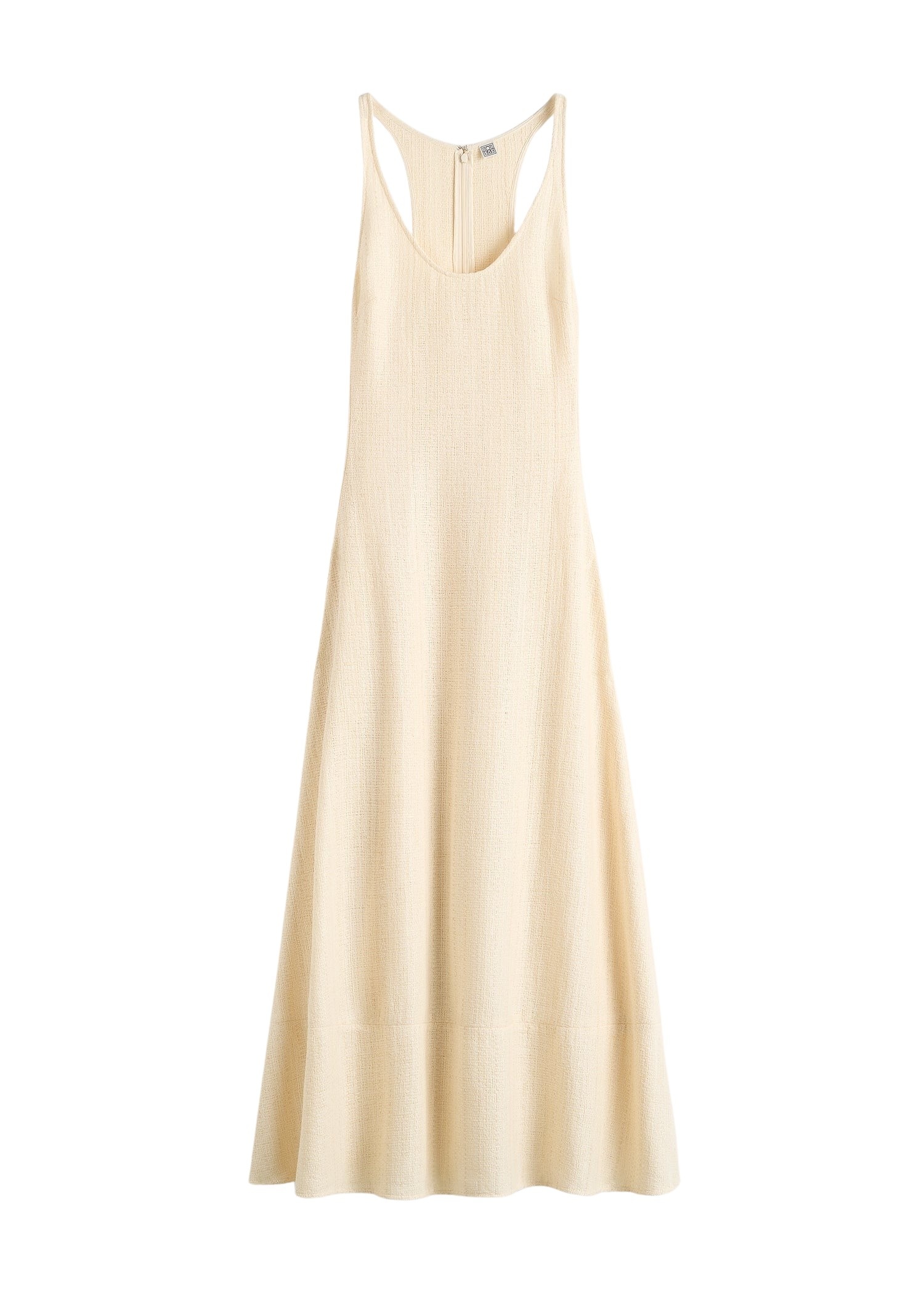 Totême Sculpted cotton dress in Ecru - Dresses - Scandinavian Minimalist Luxury at Coveti