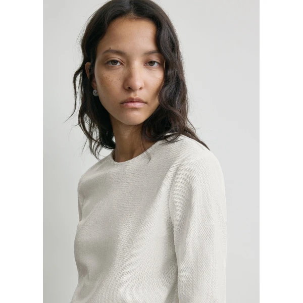 Totême Sequin top in White - Tops - Scandinavian Minimalist Luxury at Coveti