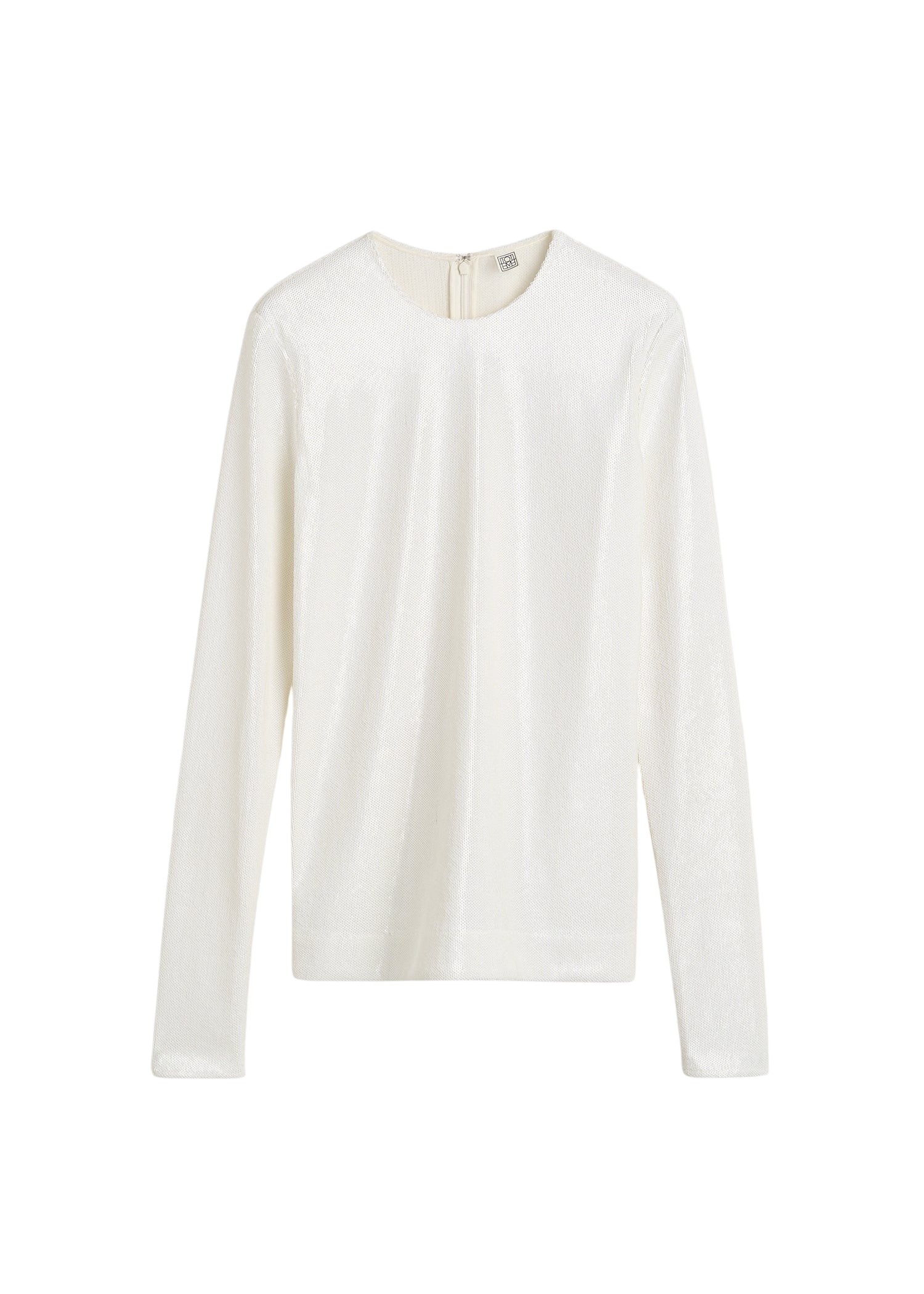 Totême Sequin top in White - Tops - Scandinavian Minimalist Luxury at Coveti