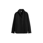 Totême Sharp poplin shirt in Black - Tops - Scandinavian Minimalist Luxury at Coveti