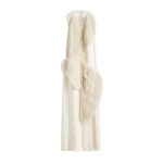 Totême Shearling appliqué dress in Macadamia - Dresses - Scandinavian Minimalist Luxury at Coveti