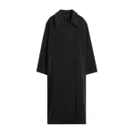 Totême Shield coat charcoal in Charcoal melange - Coats - Scandinavian Minimalist Luxury at Coveti