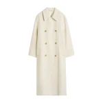 Totême Shield coat in Ecru - Coats - Scandinavian Minimalist Luxury at Coveti