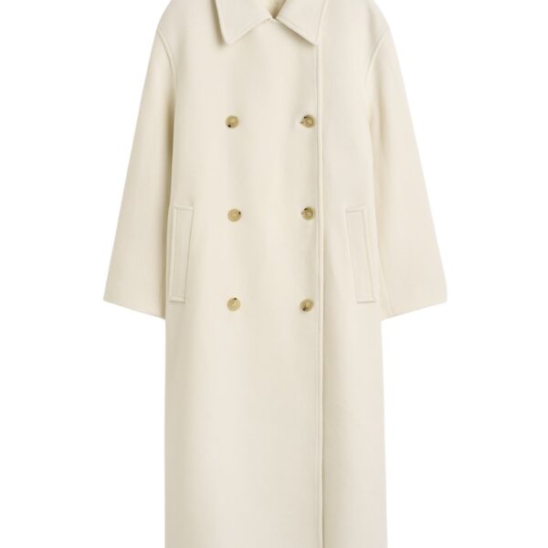 Totême Shield coat in Ecru - Coats - Scandinavian Minimalist Luxury at Coveti