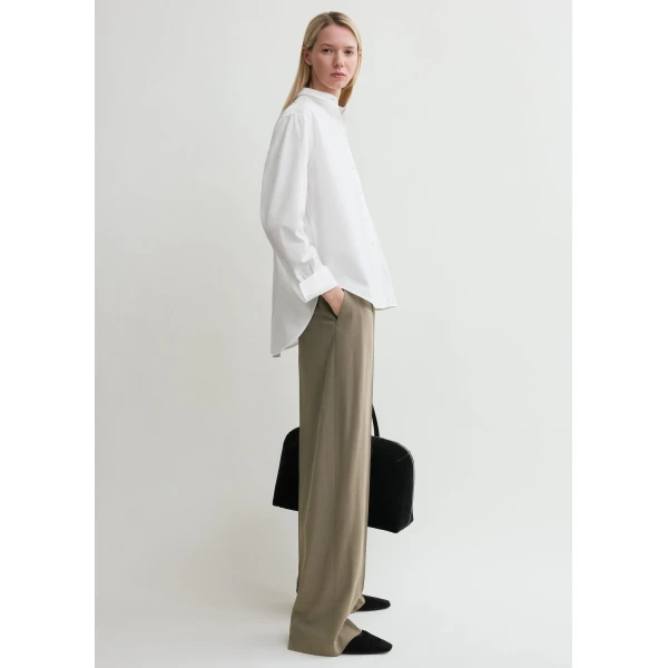 Totême Signature cotton shirt in White - Tops - Scandinavian Minimalist Luxury at Coveti