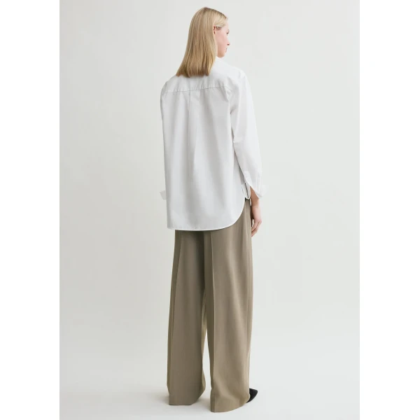 Totême Signature cotton shirt in White - Tops - Scandinavian Minimalist Luxury at Coveti